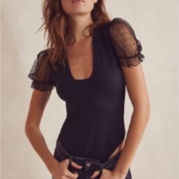 Free People Bare and Square Bodysuit - Picture 1 of 6